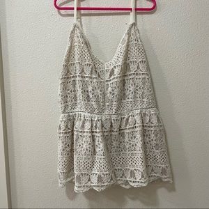 White lace Maurice’s tank